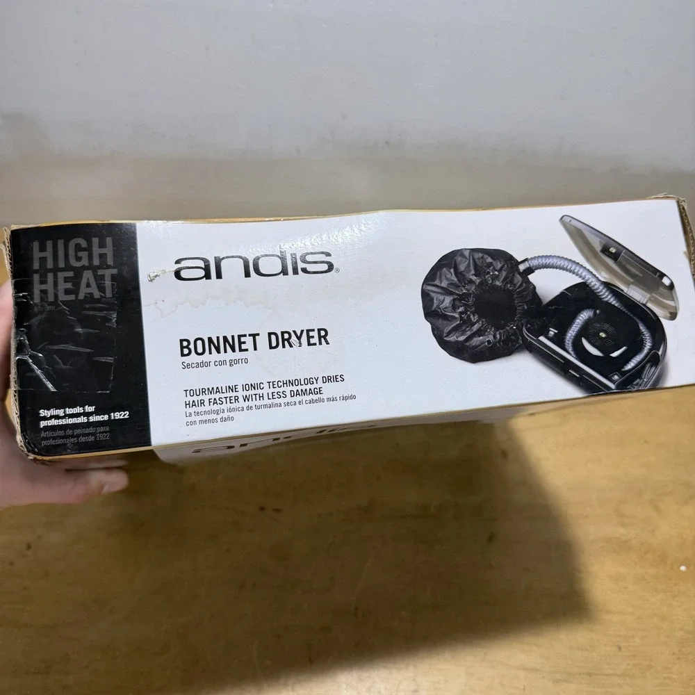 Andis 80610 500W Ionic Professional Bonnet Hair Dryer Black BD